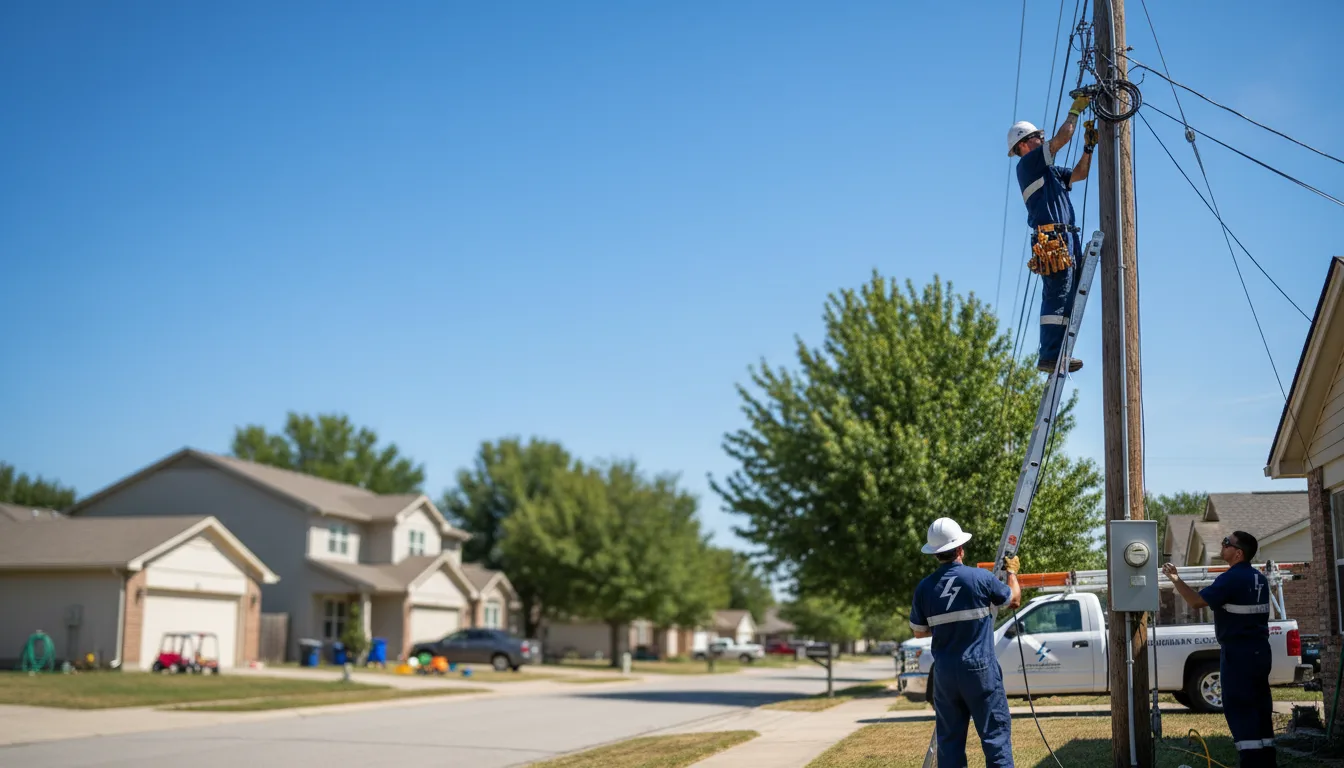 Residential electrician providing installation services in Schulenburg, TX